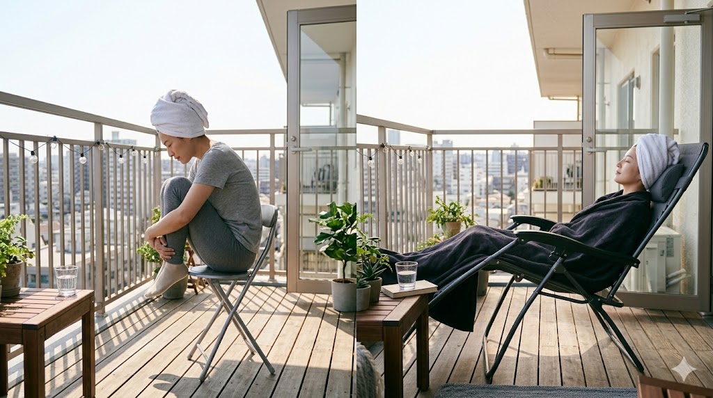 リクチェアなしの外気浴との違い